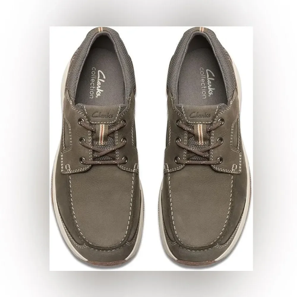 Clarks men’s Sailview lace men’s leather lace up sneakers • Sz 13